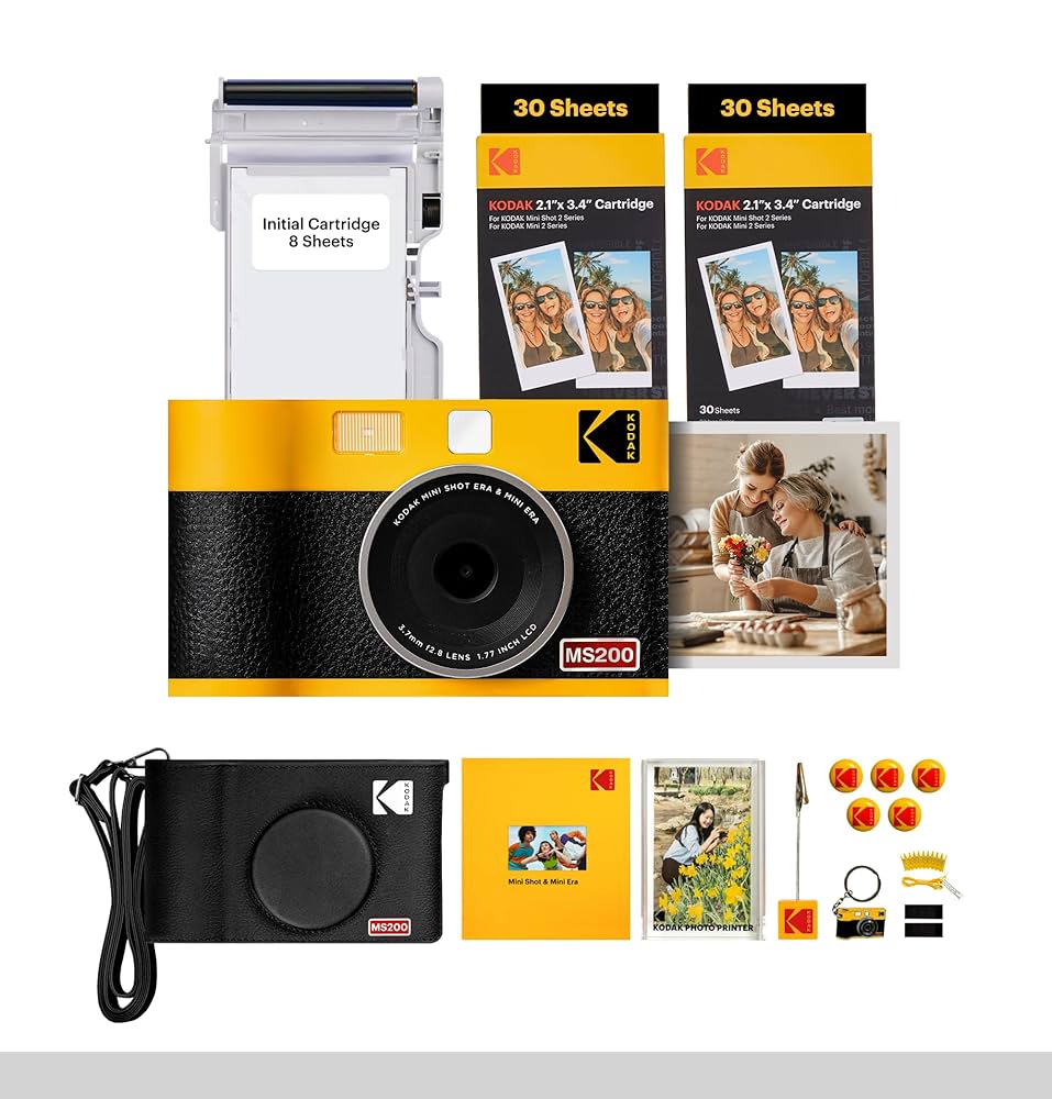 KODAK MINI SHOT 2 チェキ Amazon | KODAK Mini Shot 2 ERA 4PASS 2-in-1 チェキカメラ
